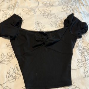 Super cute, black, baby tee size M